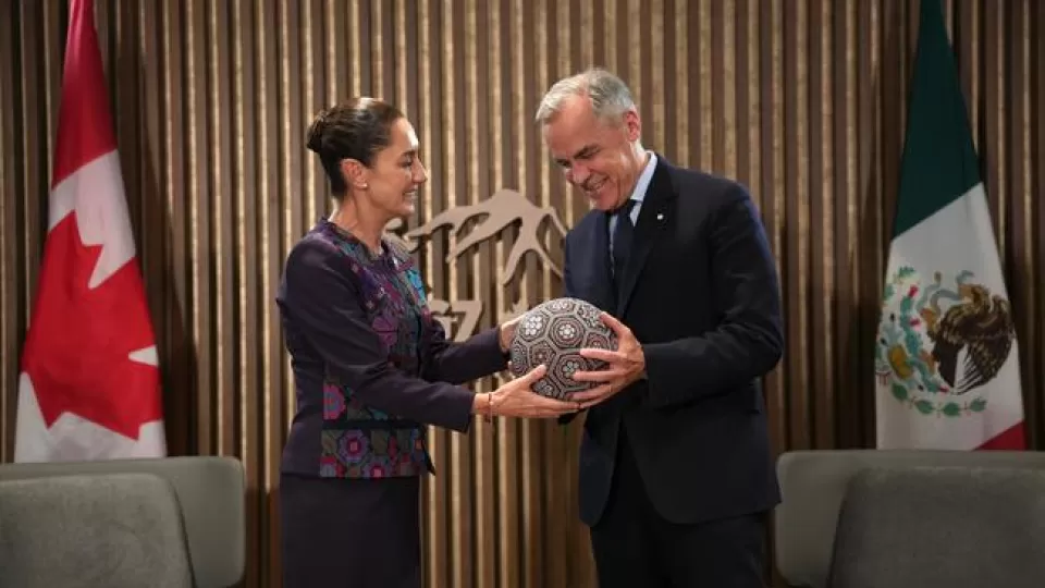 La Presidenta Claudia Sheinbaum sostuvo reunión bilateral con el primer ministro canadiense, Mark Carney