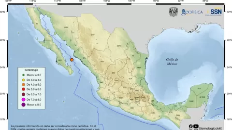 Sinaloa: el sismo 61 del 2025 sacude la costa de Los Mochis; magnitud 4.1 y epicentro revelados