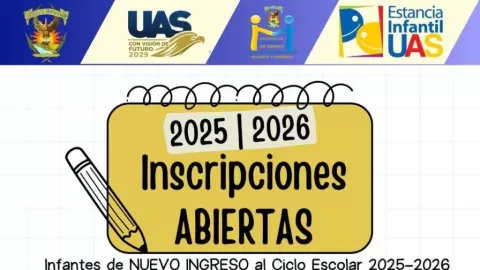 La UAS abre inscripciones para su Estancia Infantil, un apoyo gratuito para padres y madres estudiantes; ofrece formación integral y nutrición
