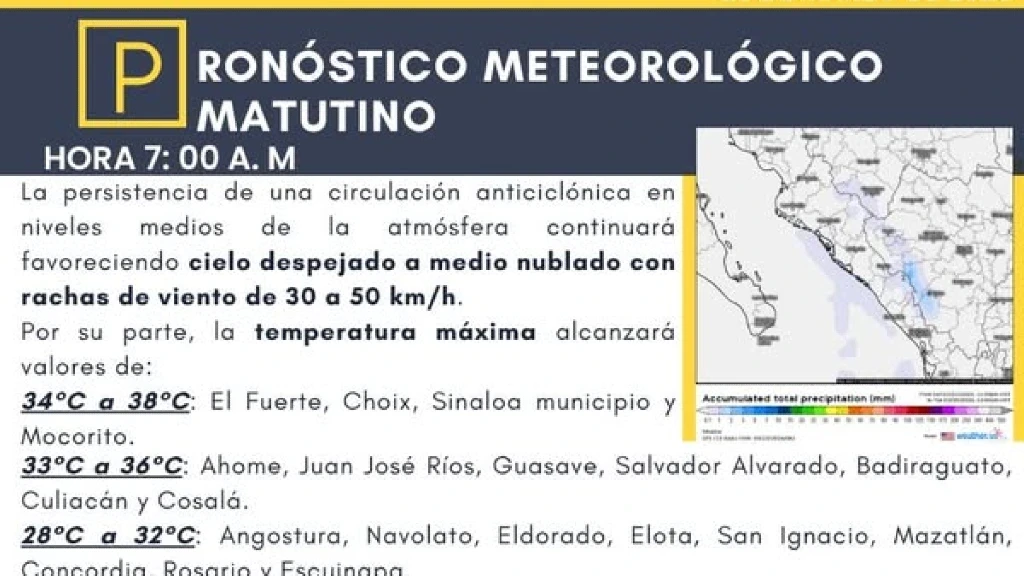 Adiós a la Onda Cálida en Sinaloa: ¡Prepárate para Lloviznas y Temperaturas Altas este Lunes 23 de Marzo!