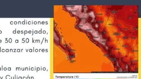 Sinaloa arde este martes: Temperaturas de hasta 40°C y vientos intensos, con lloviznas puntuales en la sierra