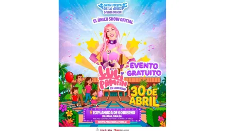 Con concierto gratuito de Luli Pampín, Gobierno de Sinaloa y DIF Estatal celebrarán a la niñez sinaloense