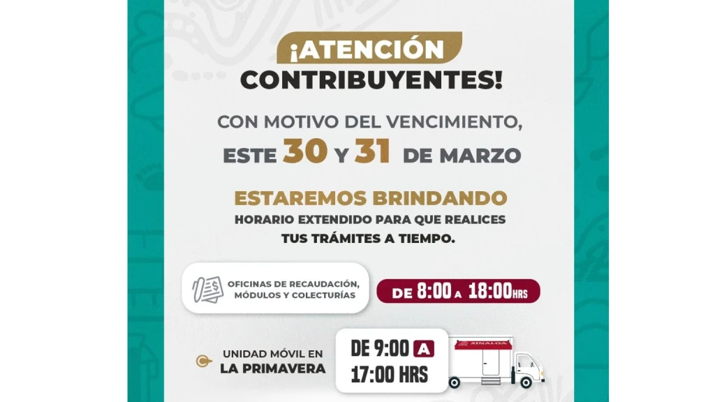 Extiende SATES sus Horarios de Atención en sus Oficinas por Vencimiento 2026