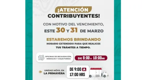 Extiende SATES sus Horarios de Atención en sus Oficinas por Vencimiento 2026