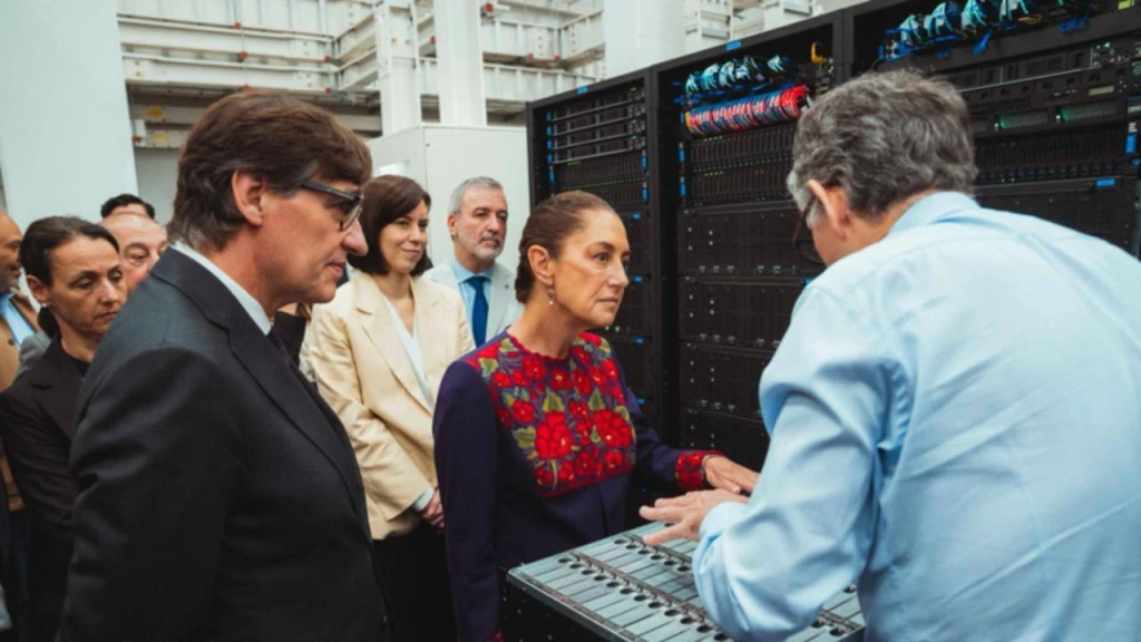 Presidenta Sheinbaum Visita al Centro Nacional de Supercomputación en Barcelona