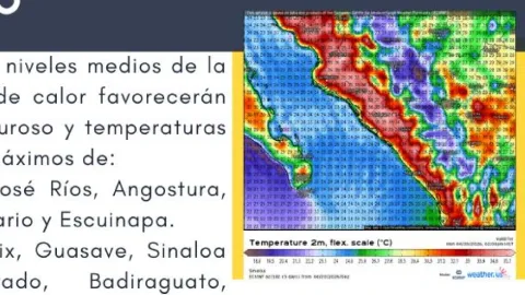 Sinaloa: Onda de Calor y Vientos Fuertes Azotan la Región Este 20 de Abril con Temperaturas de Hasta 40°C y Riesgo de Tolvaneras