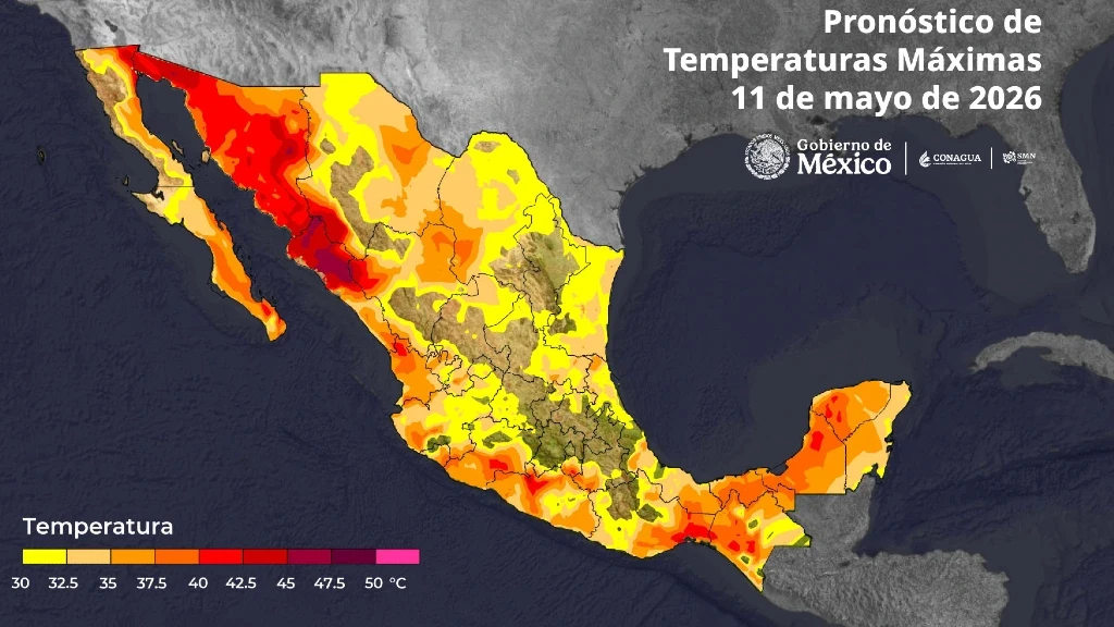 Temperaturas en Sinaloa de hasta 46 °C y Fuertes Vientos Azotan la Región Este Lunes 11 de Mayo