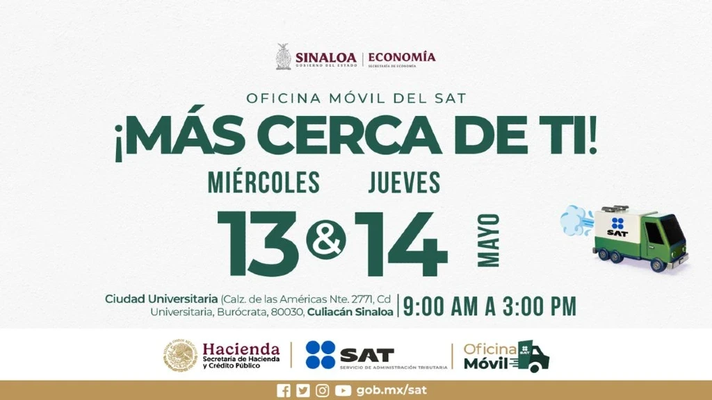 ¡SAT Móvil en Culiacán! Trámites Fiscales Gratuitos y Cercanos para Estudiantes y Ciudadanía