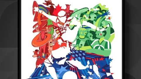 Unión en el lienzo: Artistas de México, Canadá y EE. UU. plasman el espíritu del Mundial 2026 en un póster