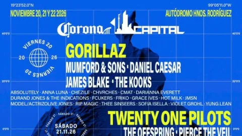 Desde Parque Aztlán: Gorillaz, Twenty One Pilots y The Strokes Encabezan el Cartel del Corona Capital 2026
