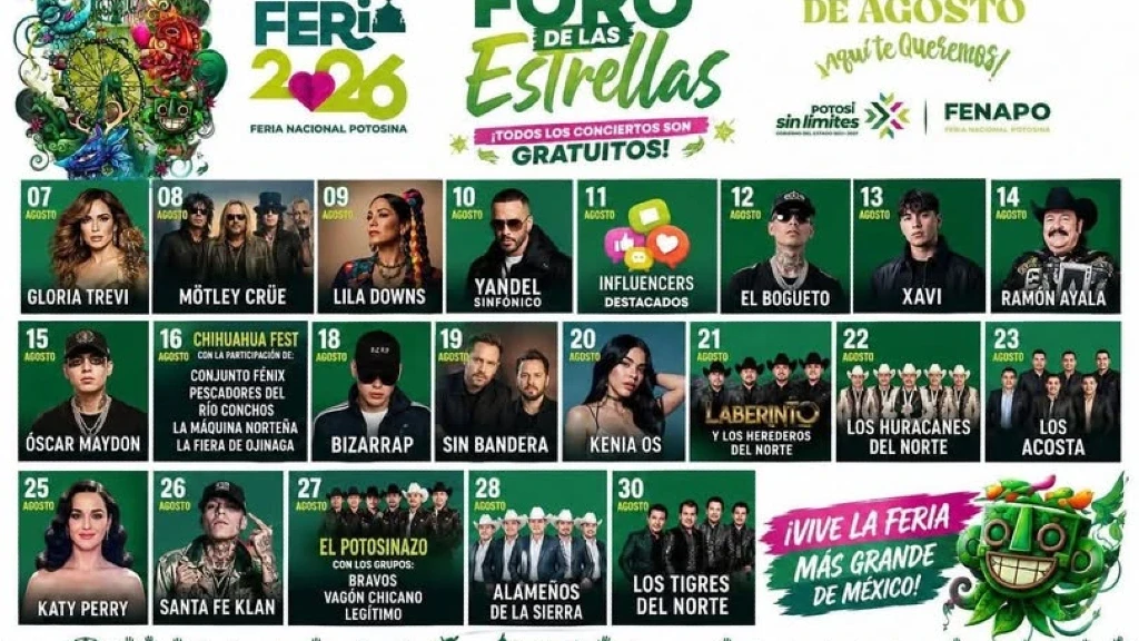 ¡Confirmado! Katy Perry Encabezará la FENAPO 2026 con Concierto GRATIS