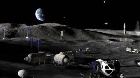 NASA y Blue Origin Inician la Construcción de 'Moon Base One' en el Polo Sur Lunar Este Año