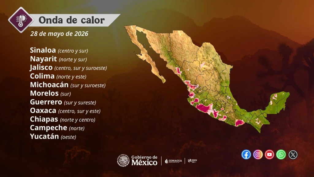 Sinaloa Bajo Fuego: SMN Pronostica Hasta 45°C Este 28 de Mayo y Ola de Calor Persistente