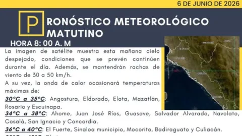 Sinaloa Bajo Fuego y Agua: Temperaturas de hasta 45°C con Pronóstico de Lluvias Aisladas Hoy, 6 de Junio