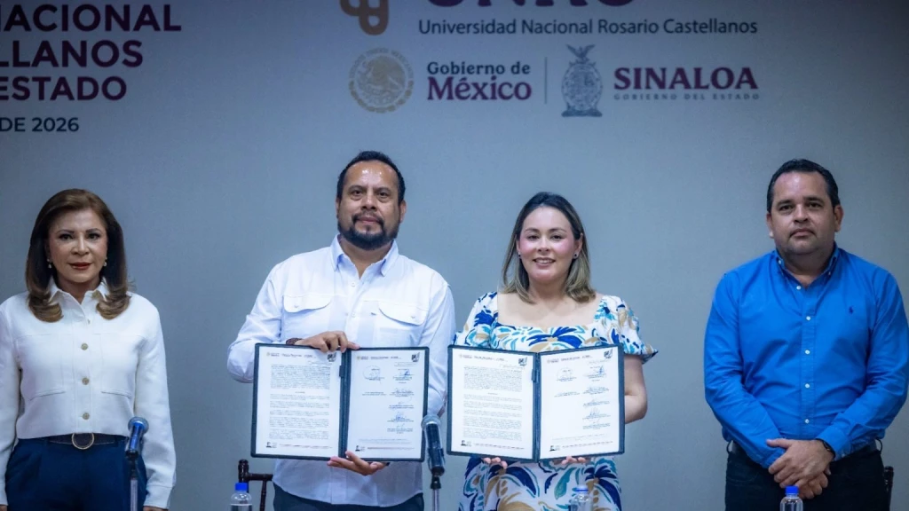 Gobernadora firmó convenio con la Universidad Nacional Rosario Castellanos