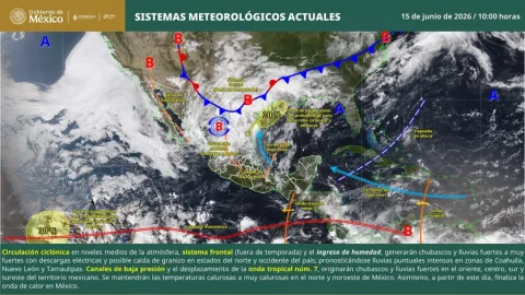 Sinaloa: SMN Extiende Pronóstico de Lluvias Intensas Hasta el 18 de Junio; Continúa el Calor Extremo
