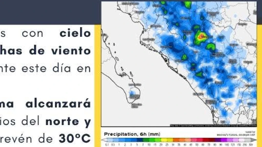 Lluvias Intensas con hasta 50mm en 13 Municipios de Sinaloa este 17 de Junio