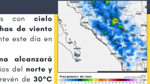 Lluvias Intensas con hasta 50mm en 13 Municipios de Sinaloa este 17 de Junio