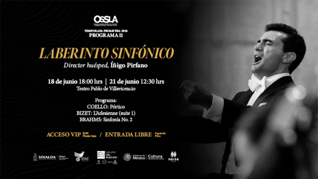 La OSSLA y Íñigo Pírfano presentan 'Laberinto Sinfónico': Un viaje musical imperdible en Culiacán con entrada libre