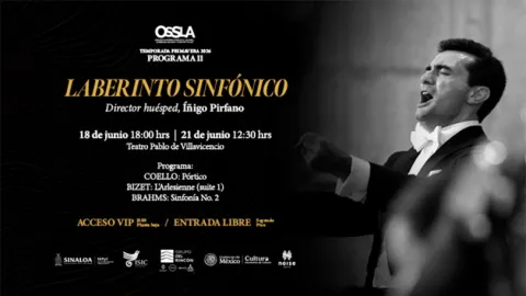 La OSSLA y Íñigo Pírfano presentan 'Laberinto Sinfónico': Un viaje musical imperdible en Culiacán con entrada libre