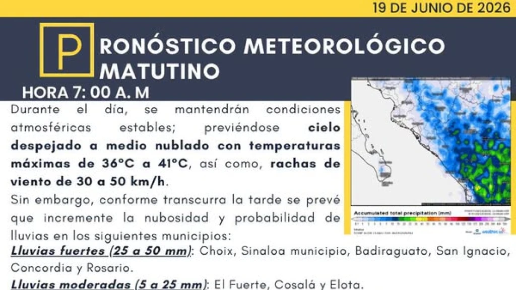 Lluvias persisten en Sinaloa este fin de semana: Descubre los municipios más afectados y el pronóstico completo