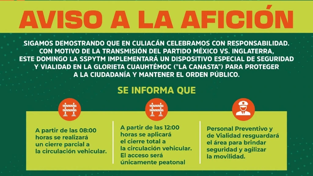 Culiacán Transforma 'La Canasta' en Epicentro Mundialista para México vs. Inglaterra