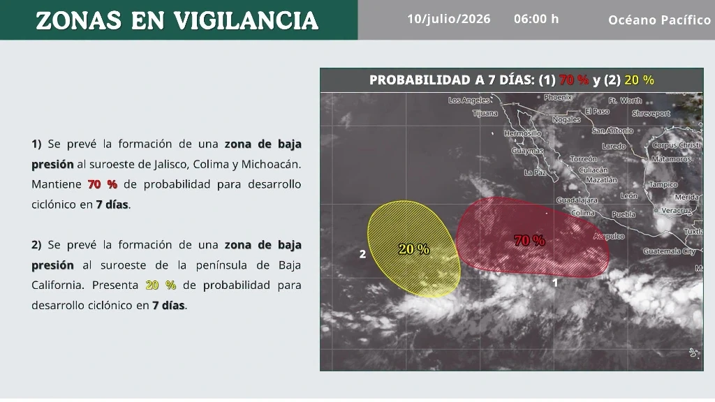 Alerta en el Pacífico Mexicano: Ciclón 'Elida' con 70% de Probabilidad y Surge Segunda Amenaza Tropical