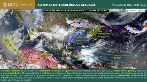 Alerta en Sinaloa: Lluvias Azotan los 20 Municipios con Tormentas Eléctricas y Temperaturas de hasta 45°C este 15 de Julio