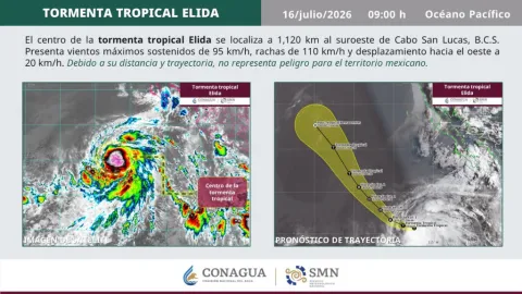 Ciclón 'Elida' se Fortalece en el Pacífico: SMN en Alerta por Primer Huracán de la Temporada