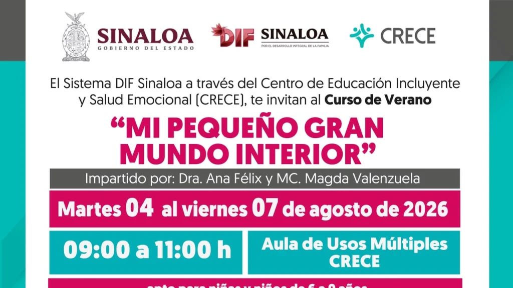Invitan al Curso de Verano “Mi Pequeño Gran Mundo Interior” para fortalecer el desarrollo emocional de niñas y niños