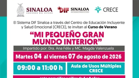 Invitan al Curso de Verano “Mi Pequeño Gran Mundo Interior” para fortalecer el desarrollo emocional de niñas y niños
