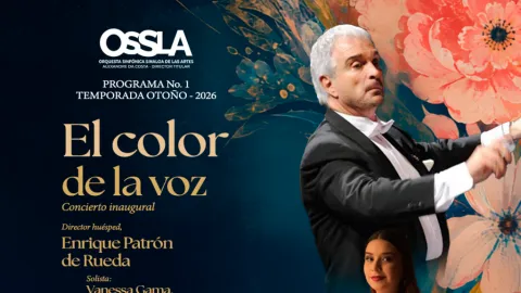 La OSSLA iniciará su Temporada Otoño 2026 con Enrique Patrón de Rueda y Vanessa Gama